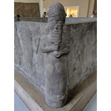 Ashur water basin (corner), water deity, overflowing vessel